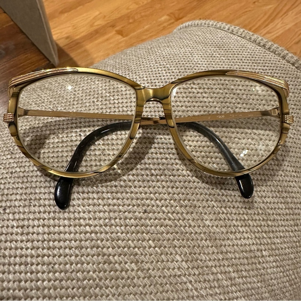 Vintage 70s 80s Rare YVES SAINT LAURENT YSL Gold Tortoiseshell Eyeglasses Frames - Picture 5 of 15